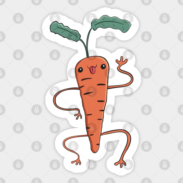 Goofy Carrot Waving Sticker by LEFernsby